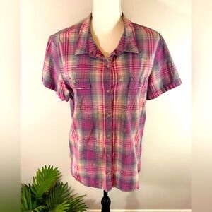 Cabala’s short sleeve button up blouse size XL